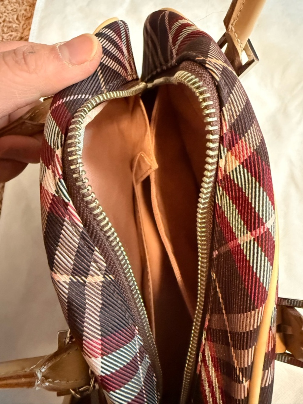 Burberry London Blue Label Canvas and Leather Handbag - Picture 14 of 17